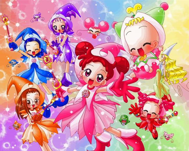 Cute Ojamajo Doremi Characters Paint By Number