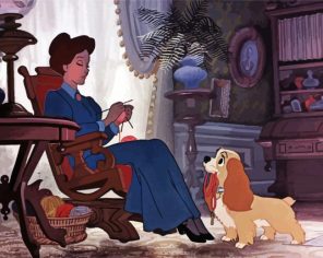 Disney Lady And The Tramp Paint By Number