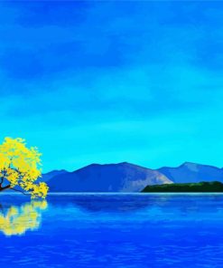 Lake Wanaka Tree New Zealand Paint By Number
