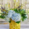 Lemons In Vase With Hydrangea Paint By Number