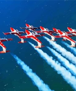 Military Snowbirds Show Paint By Number