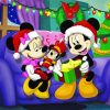 Minnie And Mickey Mouse Christmas Gifts Paint By Number