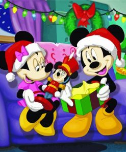 Minnie And Mickey Mouse Christmas Gifts Paint By Number