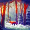 Red Fox In Forest Art Paint By Number