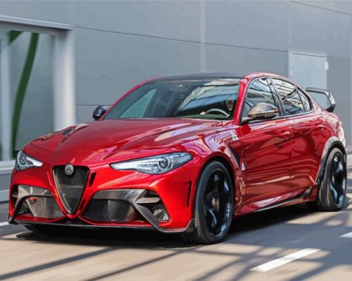 Red Giulia Paint By Number