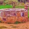 Retro Antique Water Wells Paint By Number