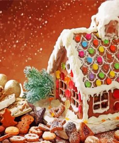 Tasty Gingerbread House Paint By Number