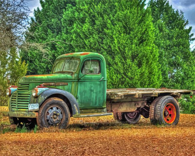 Vintage Gmc Truck Paint By Number