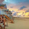 Beach Houses At Sunset Paint By Number