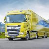 Yellow Daf Truck Paint By Number